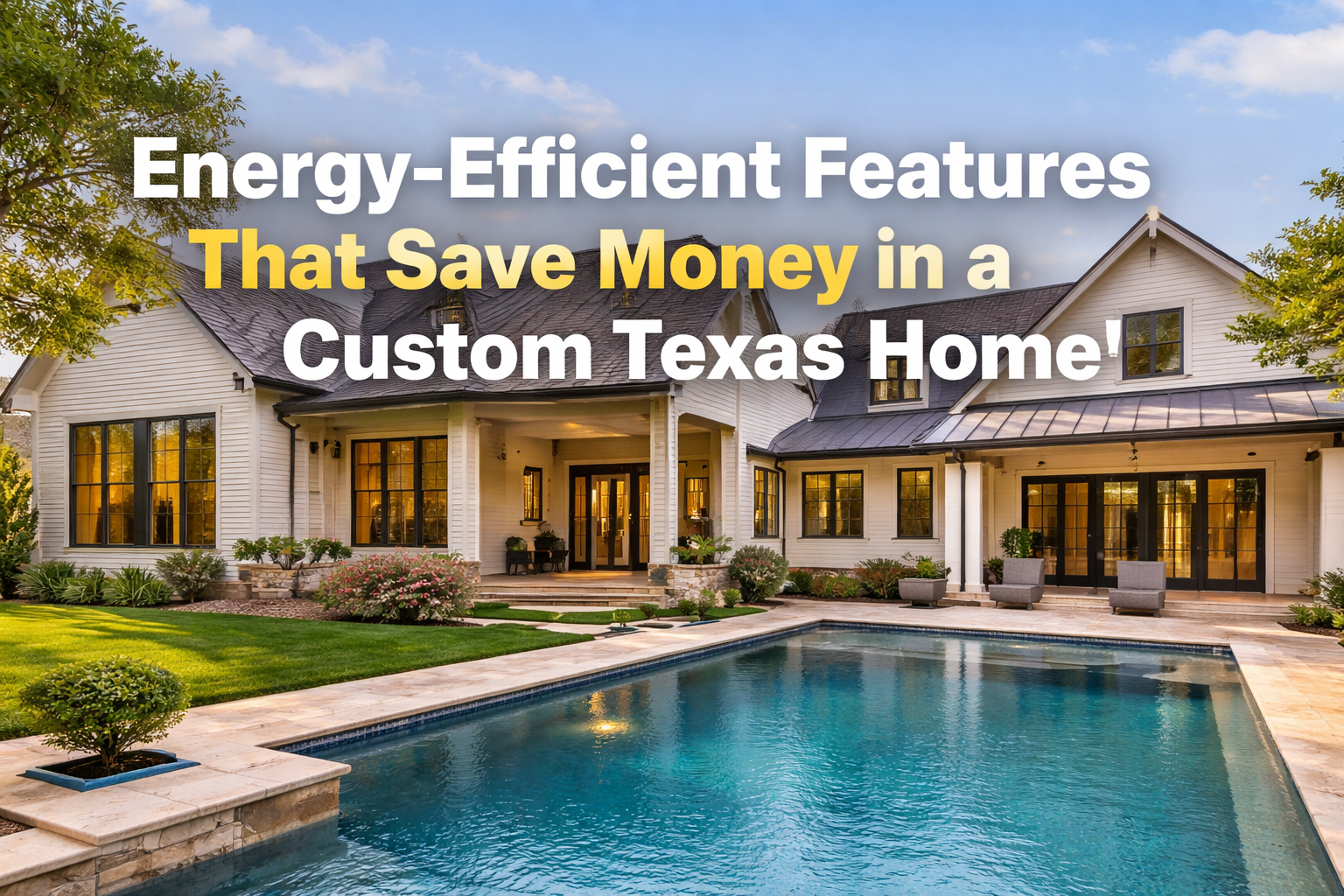 Energy-Efficient Features That Save Money in a Custom Texas Home