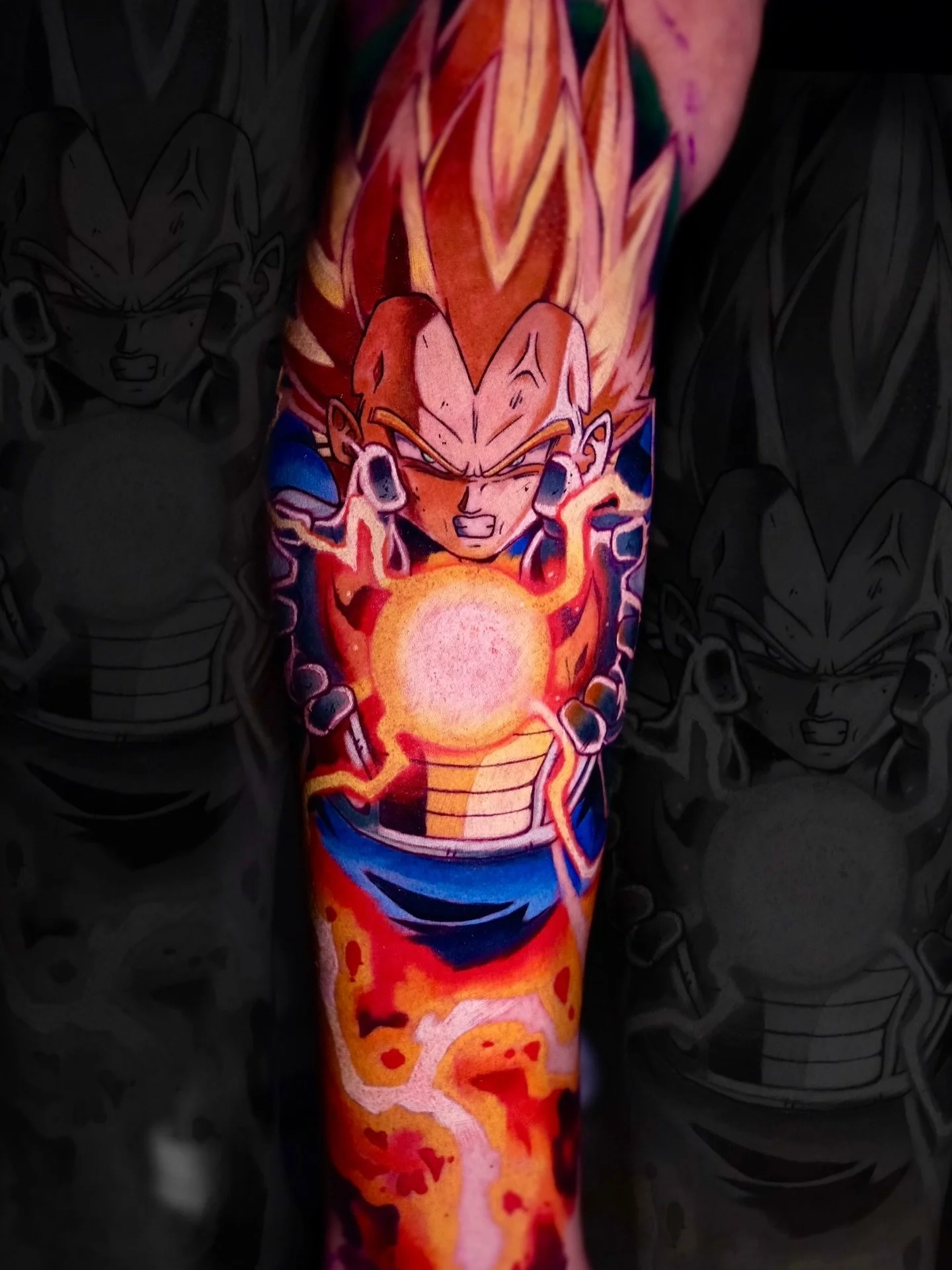 “You say I’m arrogant, I say damn right!” #vegeta #vegetatattoo #dragonball #dragonballz #dragonballtattoo #animetattooideas #prince