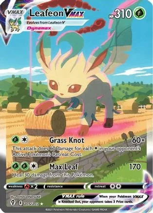 Leafeon VMAX (Alternate Art Secret) — SWSH07: Evolving Skies #205/203 (Holo)