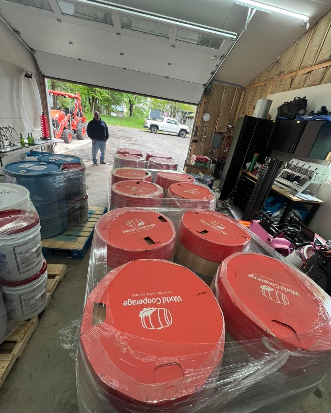 Just got 12 French American hybrid barrels delivered to rack and age Chilean and South African wines for 12 months that I just finished fermenting