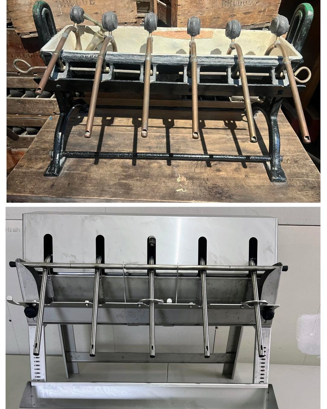 Been trying to sell the bottle filler on the bottom pic. Was in the oldest brewery in Belgium today De Halve Maan and they had a similar one they started using going back 150 years ago. Oh how technology hasn’t changed!