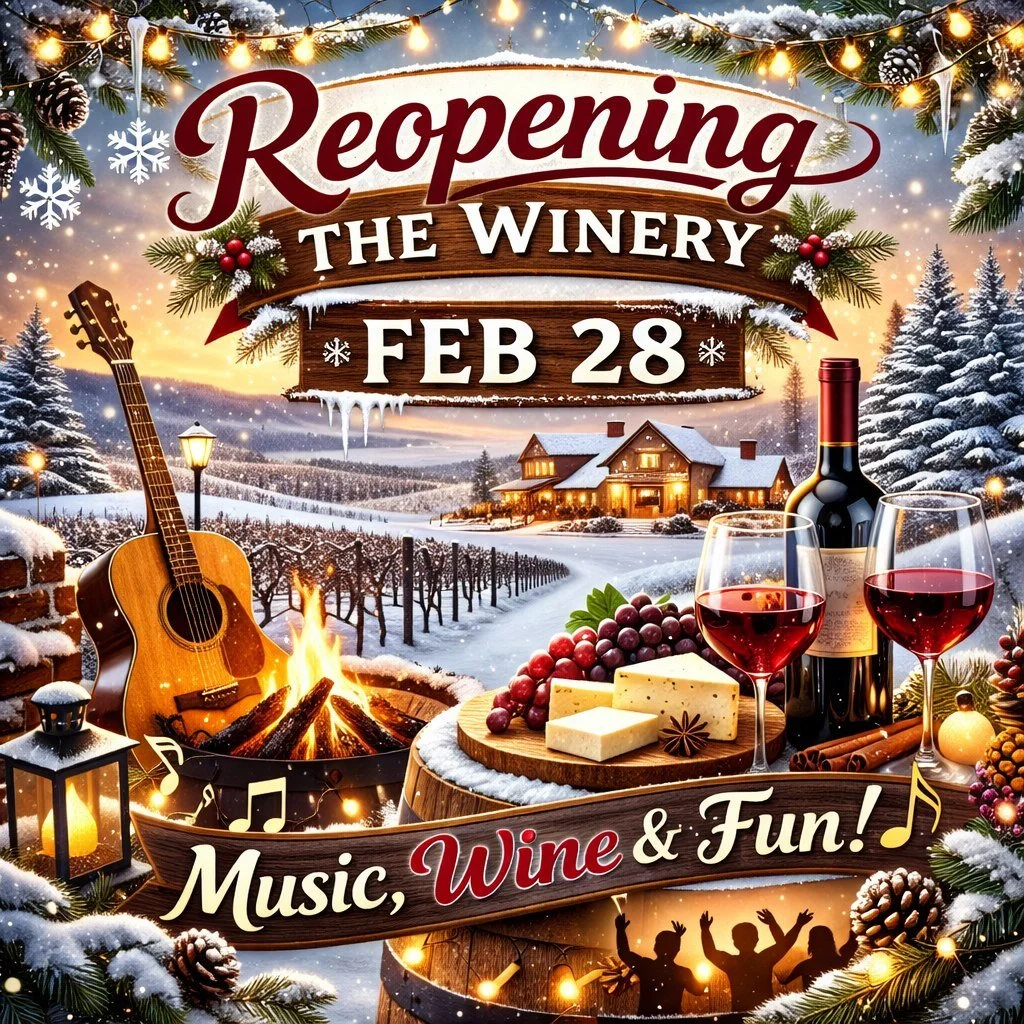 One week to go! 🍷

We&rsquo;re getting ready to open the doors again &mdash; and we&rsquo;ve made a few upgrades over the winter.

✔️ Installed mini splits for year-round comfort
✔️ Expanded seating for a more relaxed tasting experience
✔️ New winte