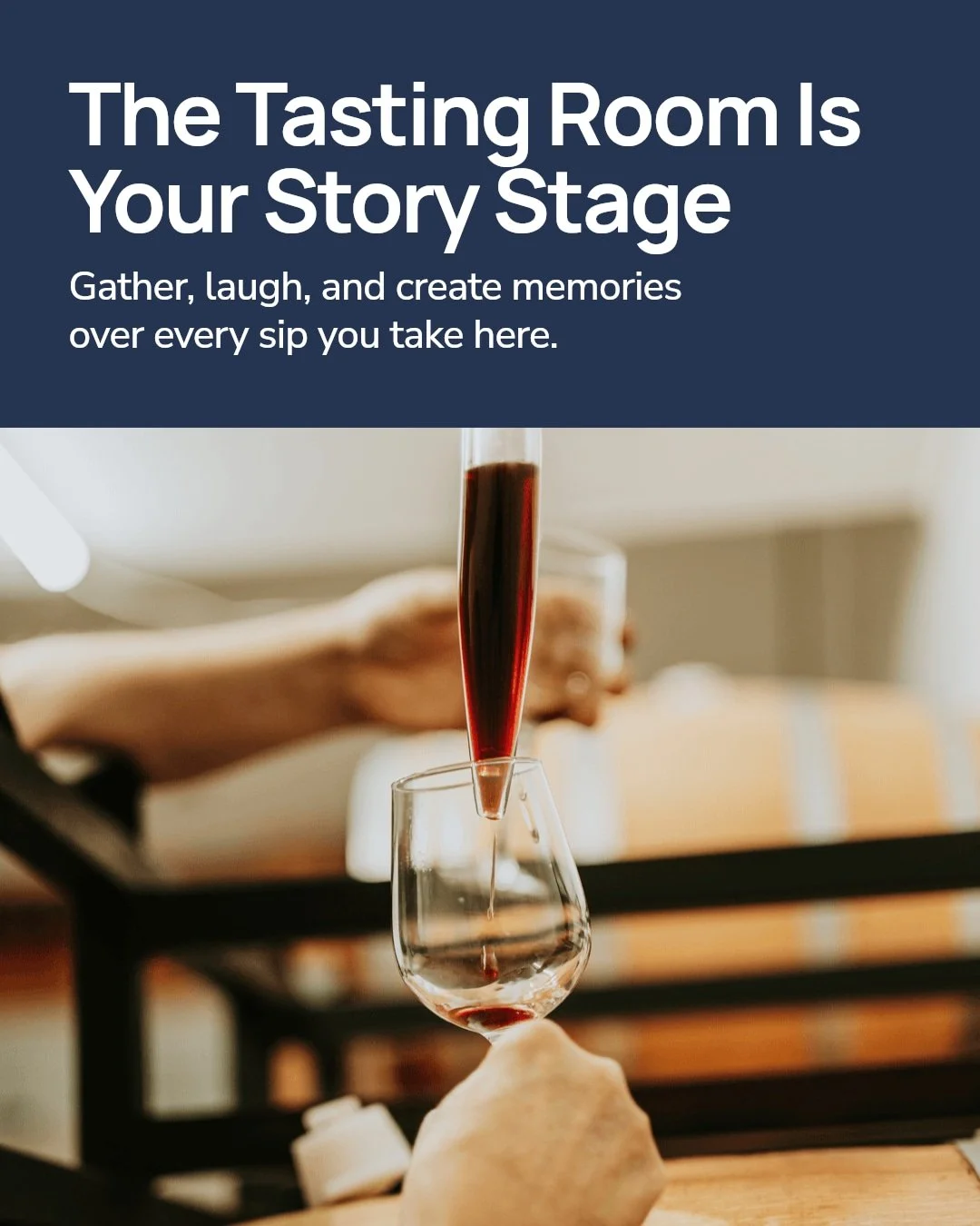 The tasting room isn't just where you try wine &mdash; it's where stories unfold. Just last weekend, a group of longtime friends gathered around our bar, sharing laughter and memories over a flight of our newest releases. These moments are why we do 