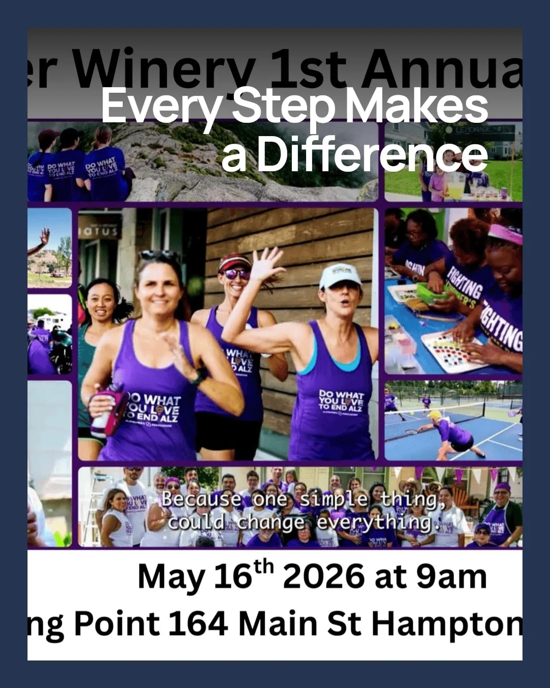 I chose to focus on small-batch winemaking because every decision counts, much like how every step in the Alzheimer's 5K on May 16th matters. Join us at 9 AM to run, walk, or volunteer and honor those affected by Alzheimer's. Together, we can make a 