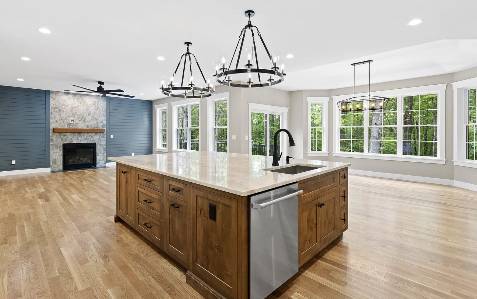 Shiloh - Rustic Knotty Alder with Walnut Stain