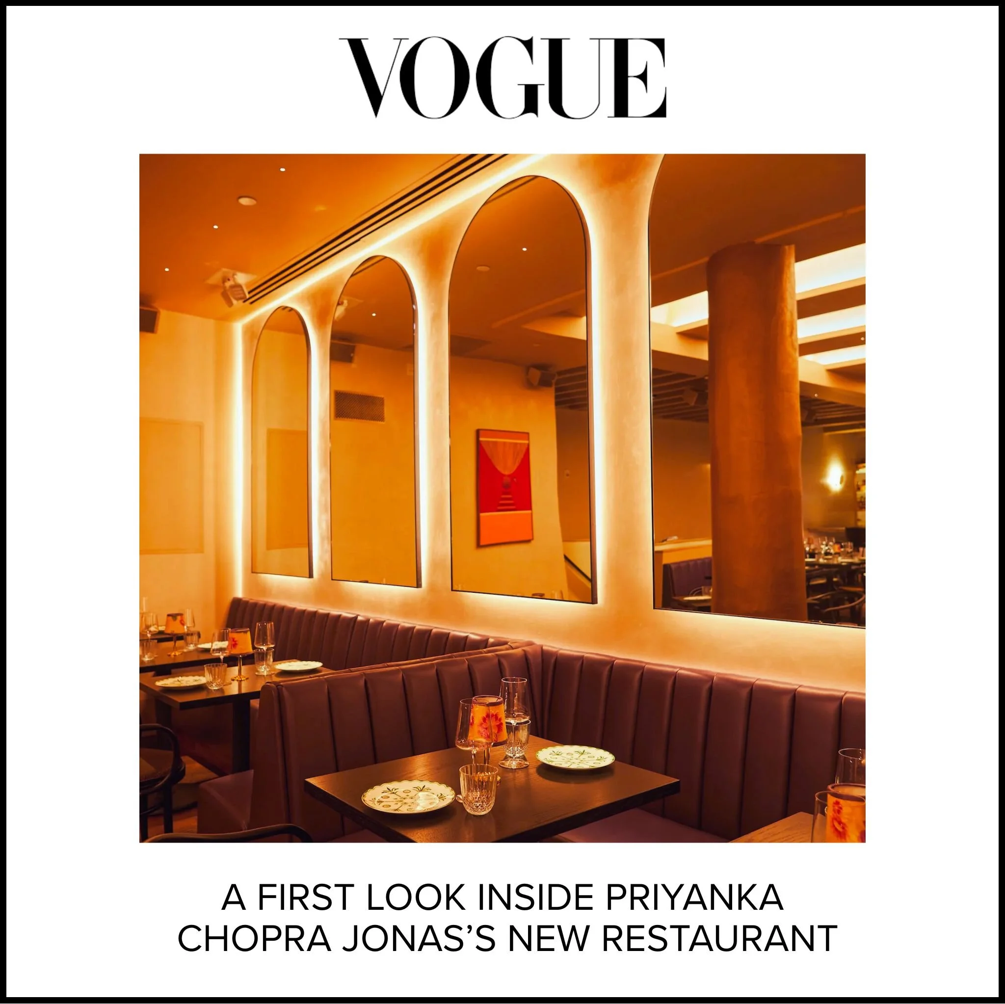 Vogue: A first look at NYC restaurant lighting by Tirschwell Lighting Design