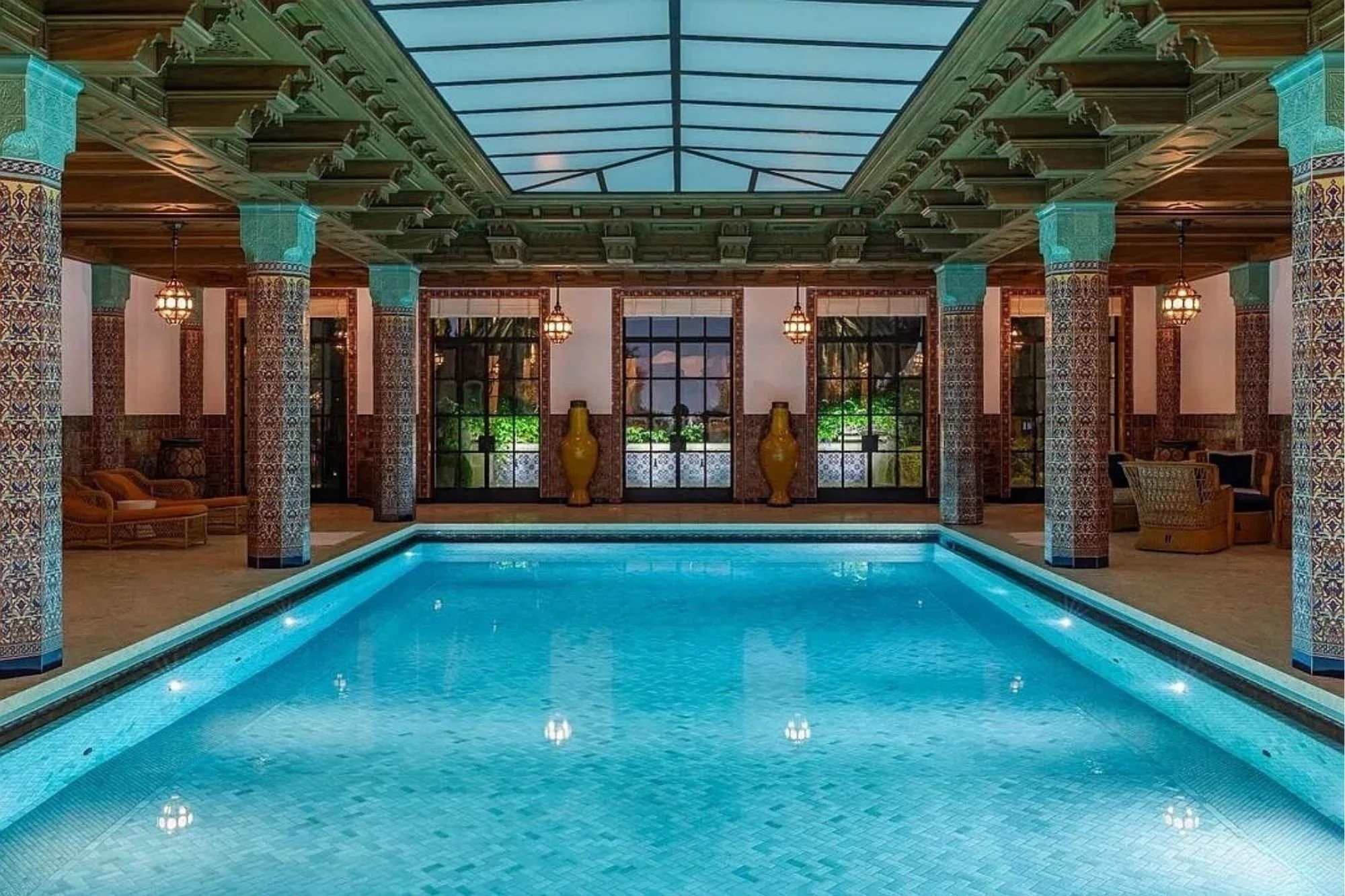 Interior Pool Lighting at Bel Air Residence