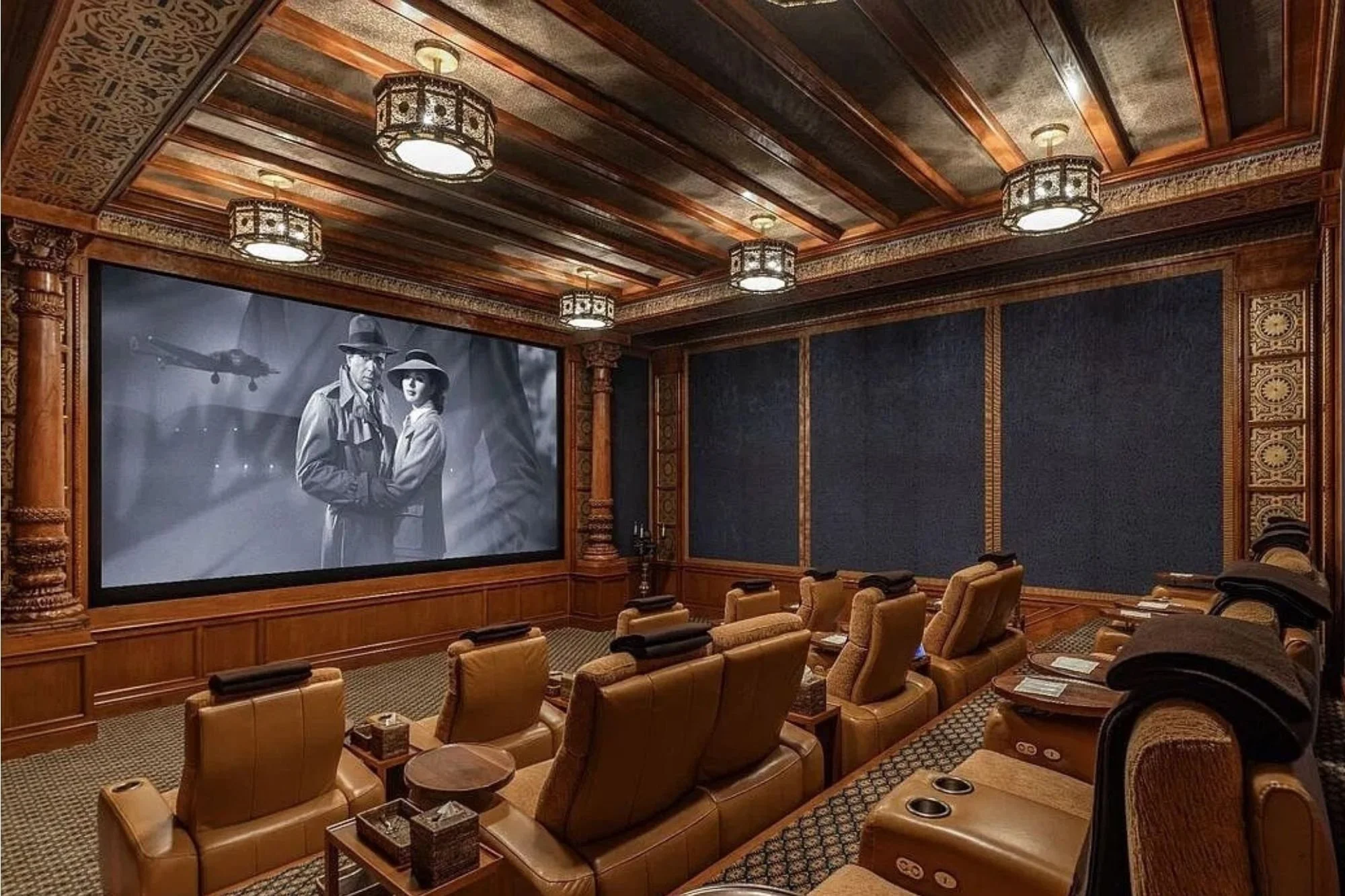 Home Theater lighting design in Bel Air residence