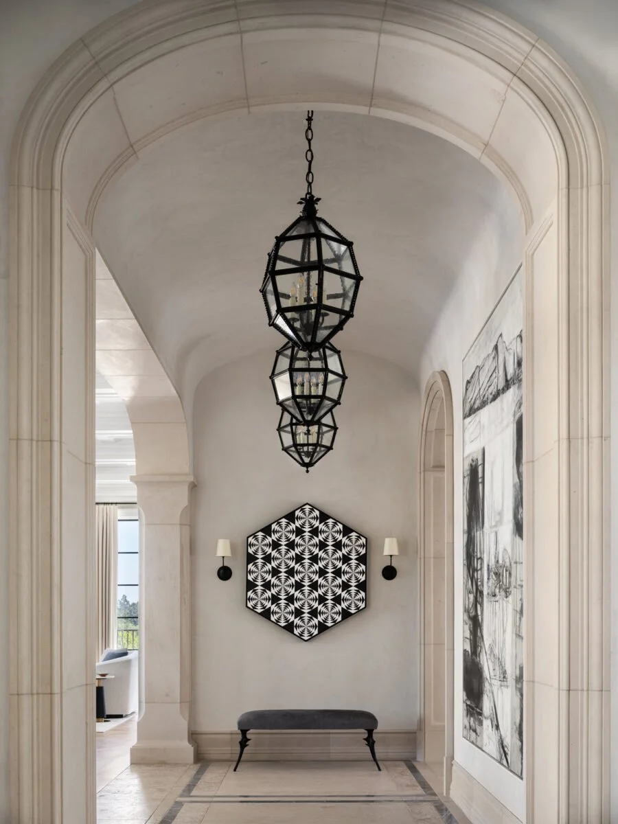 Interior lighting of El Milagro residence in Rancho Santa Fe