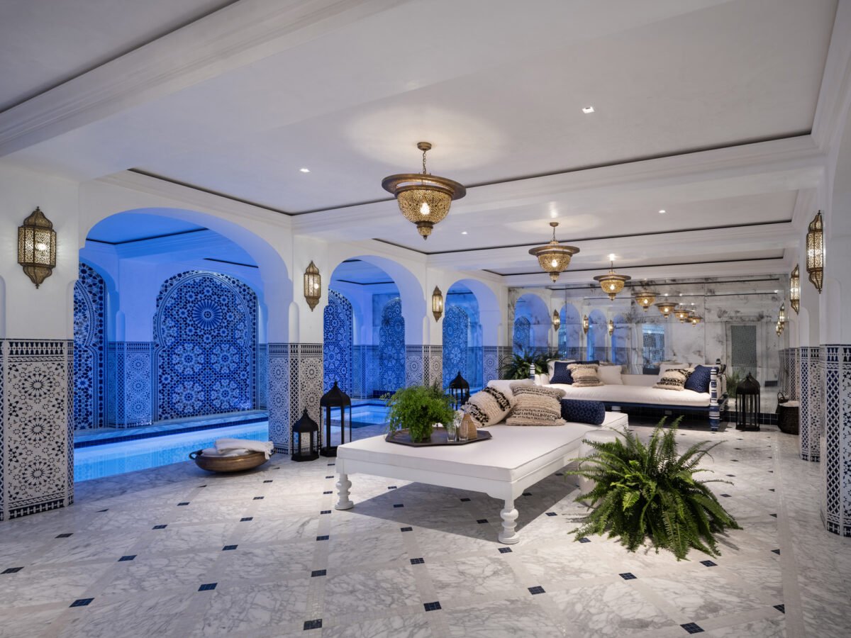 Spa in Rancho Santa Fe, featuring lighting design by Tirschwell Lighting, designed by Shubin Donaldson with interiors by Lucas Interior and landscape by Hocker Design.