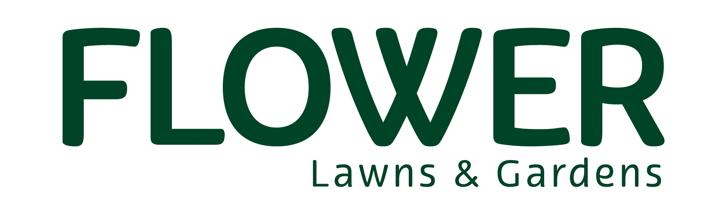 Green logo text reading 'FLOWER Lawns & Gardens'
