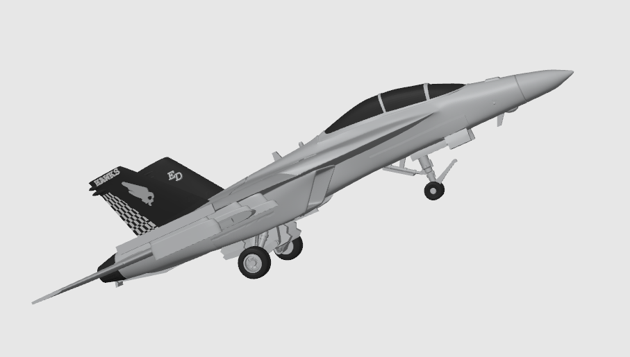 F-18 Super Hornet Model - Squadron Show Bird Pen Holder (Full Color)