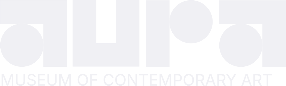 Logo for the Museum of Contemporary Art, featuring stylized text with a modern design.