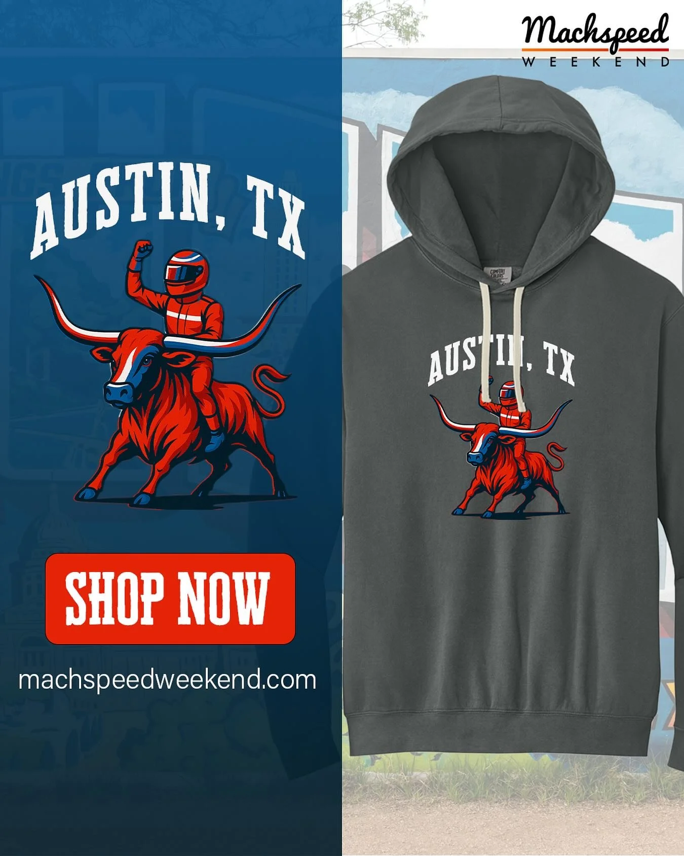 Get ready for COTA with this Texas inspired design. Tees and hoodies available. Shop from our link today!
#FuelYourFit #MachspeedWeekend #CircuitOfTheAmericas #USA
