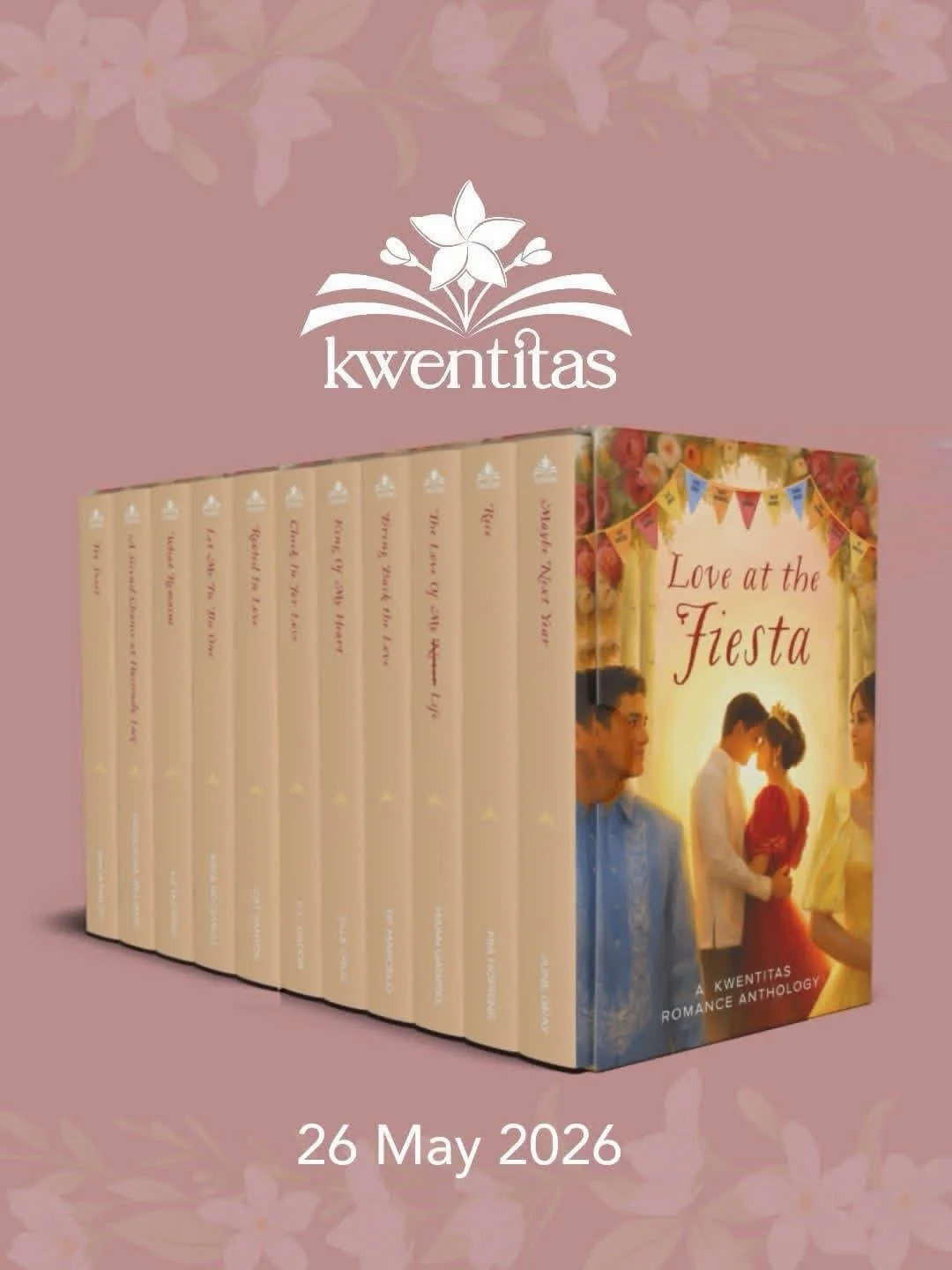 🎉 It&rsquo;s release day for LOVE AT THE FIESTA
A Kwentitas Romance Anthology 🎉 @kwentitas 

26 May 2026
books2read.com/LoveattheFiesta

💗🪅👑💐

Two days at a Napa Valley vineyard. Music, food, fiesta lights, and eleven couples whose hearts are o
