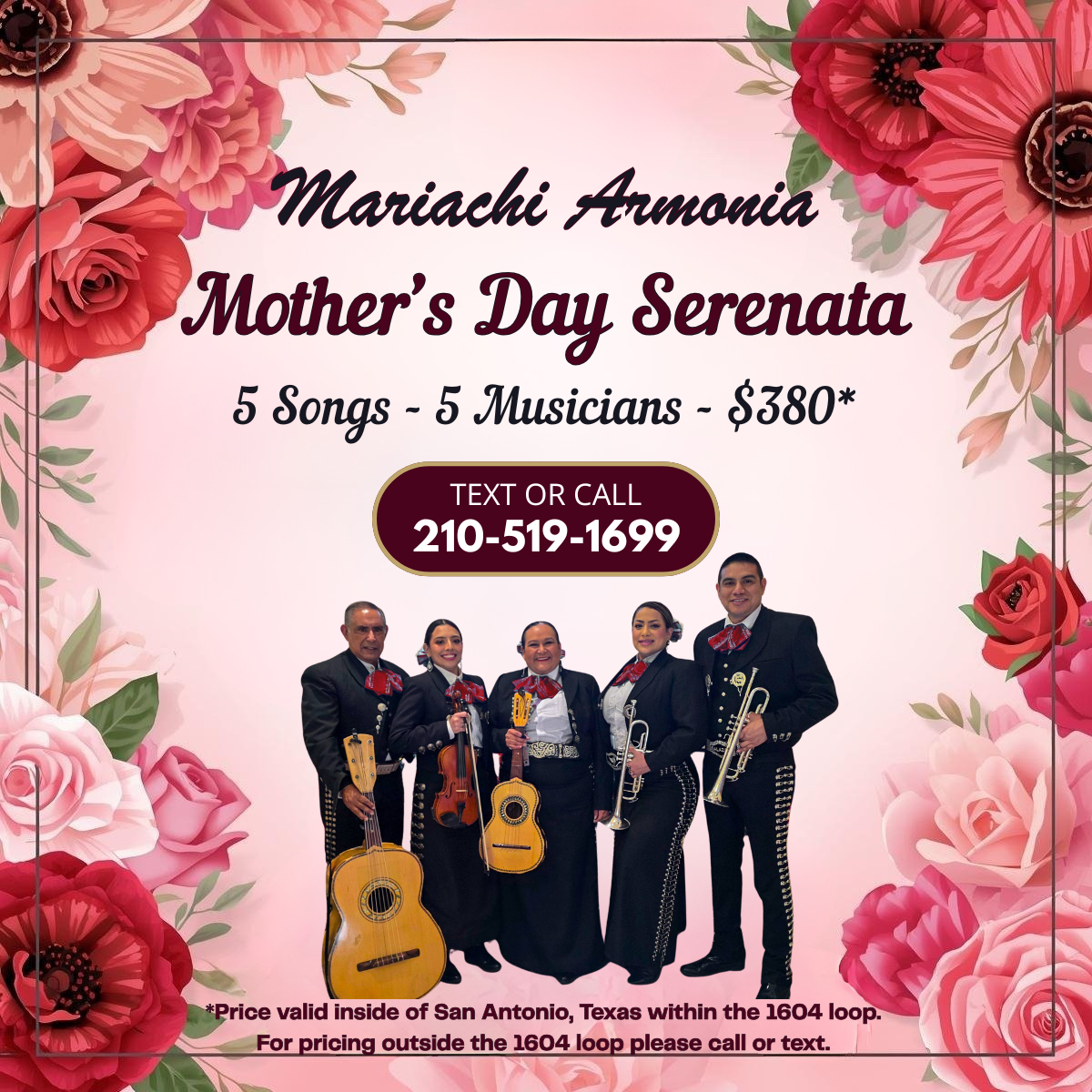 Mother's Day Serenatas offered in San Antonio