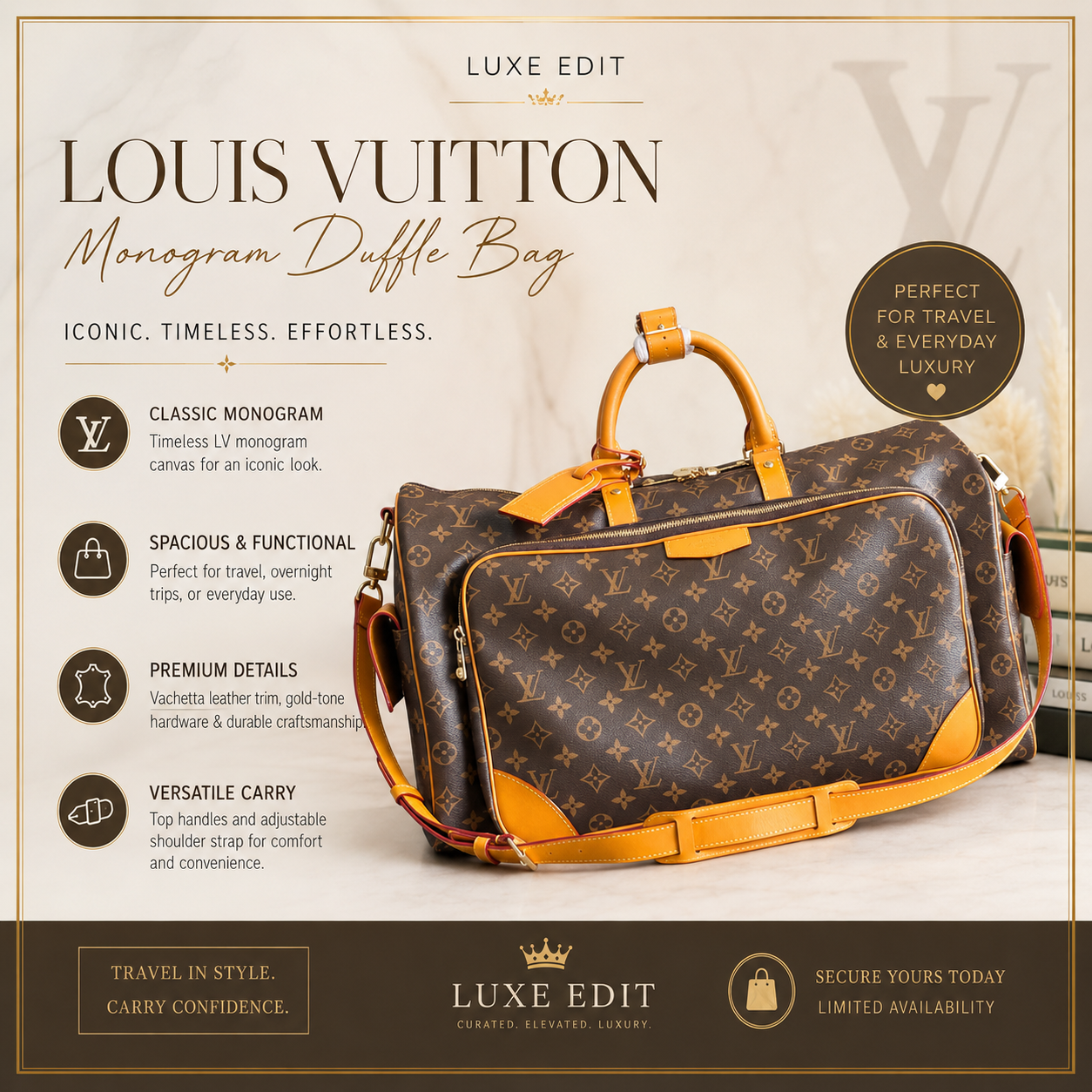 Monogram Travel Duffel – XL Weekend Carryall