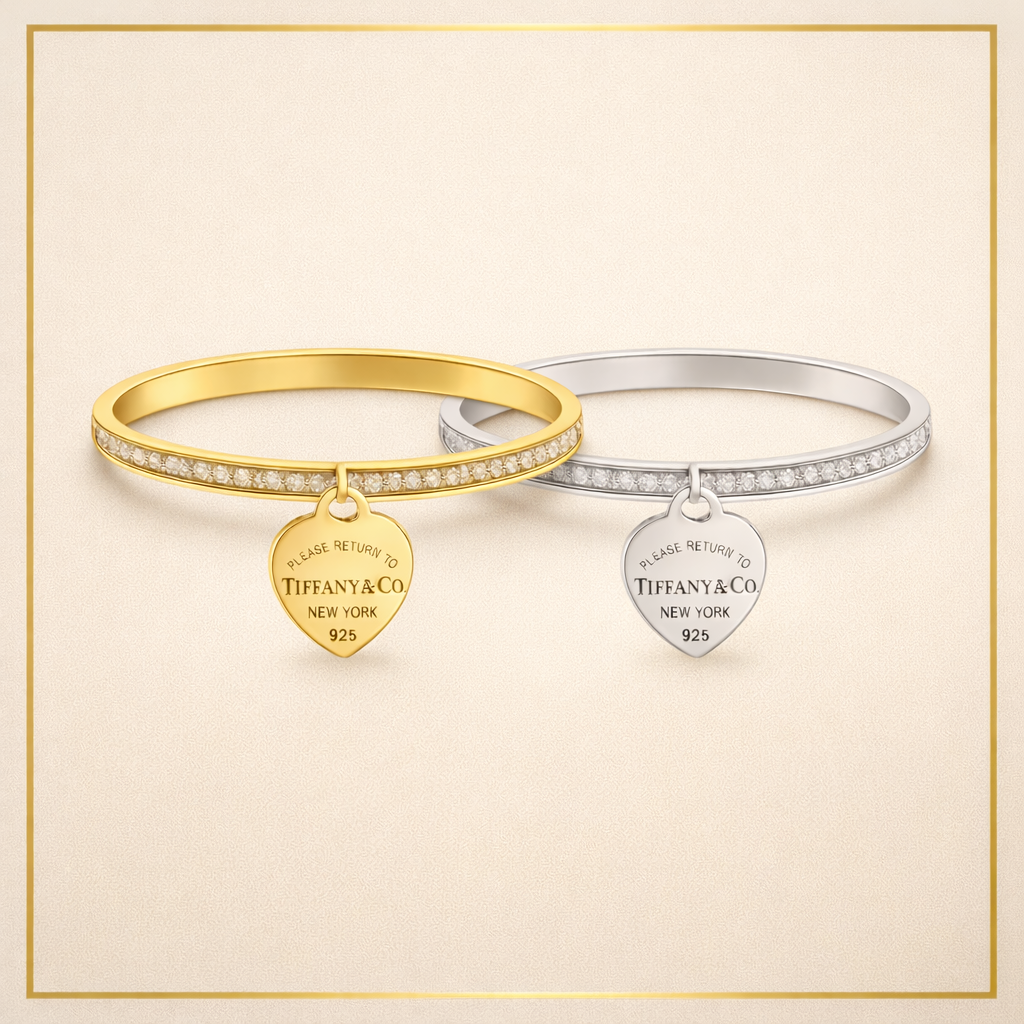 Elegant Tag Bangle – Silver or Gold | Inspired Vault
