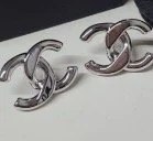 CC Earrings Silver Tone