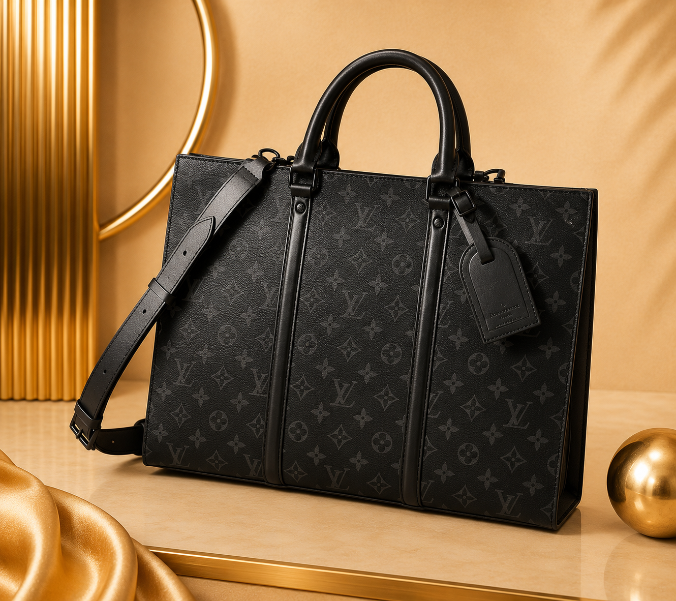 Luxury Vault Noir Eclipse Business Tote