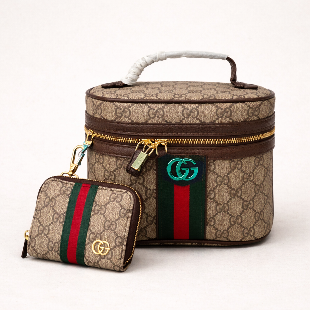 Structured Monogram Round Cosmetic Case