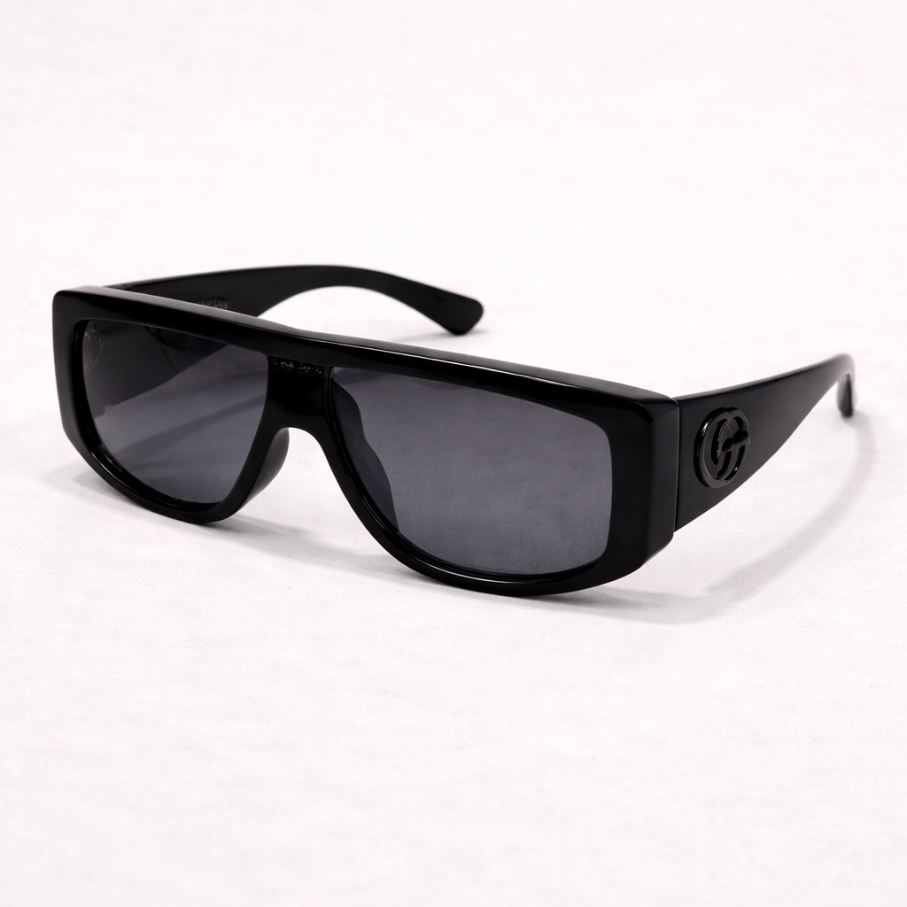 Black Bold Square Frame Sunglasses