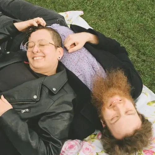 cople enjoying an evening at the park