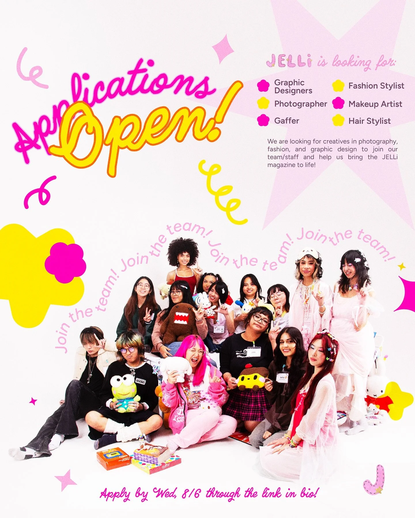 our summer 2025 applications are OUT NOW!! ♡
for this round we are specifically looking for san diego-based photographers, lighting crew, fashion stylists, makeup artists, and hair stylists 🌟 we are also looking for remote graphic designers to do m