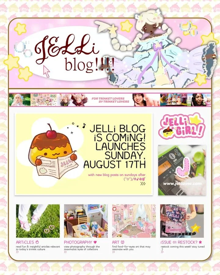 have you been wanting more JELLi (˶ᵔ ᵕ ᵔ˶) ?
look no further because the JELLi blog is here! ⭑⭑⭑ this is a completely FREE way to read JELLi think pieces, short stories, or interactive quizzes all while being able to look at never-before-seen JELLi