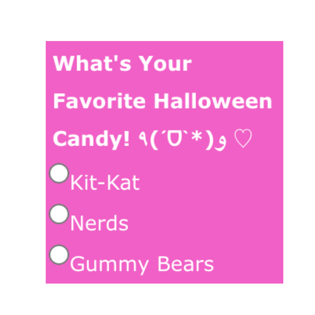 Poll Results- Halloween Candy