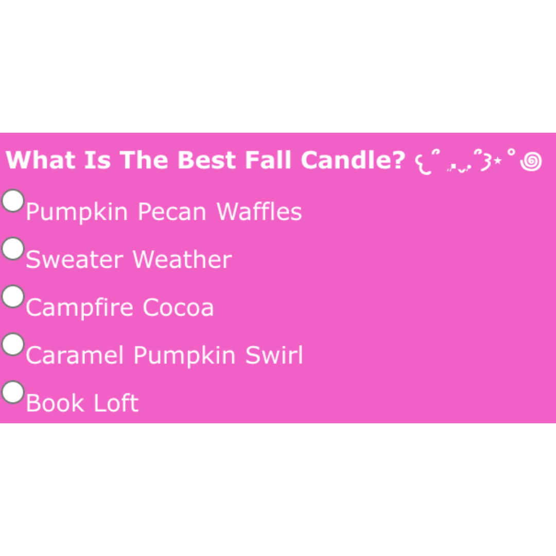 Poll Results: Fall Candles