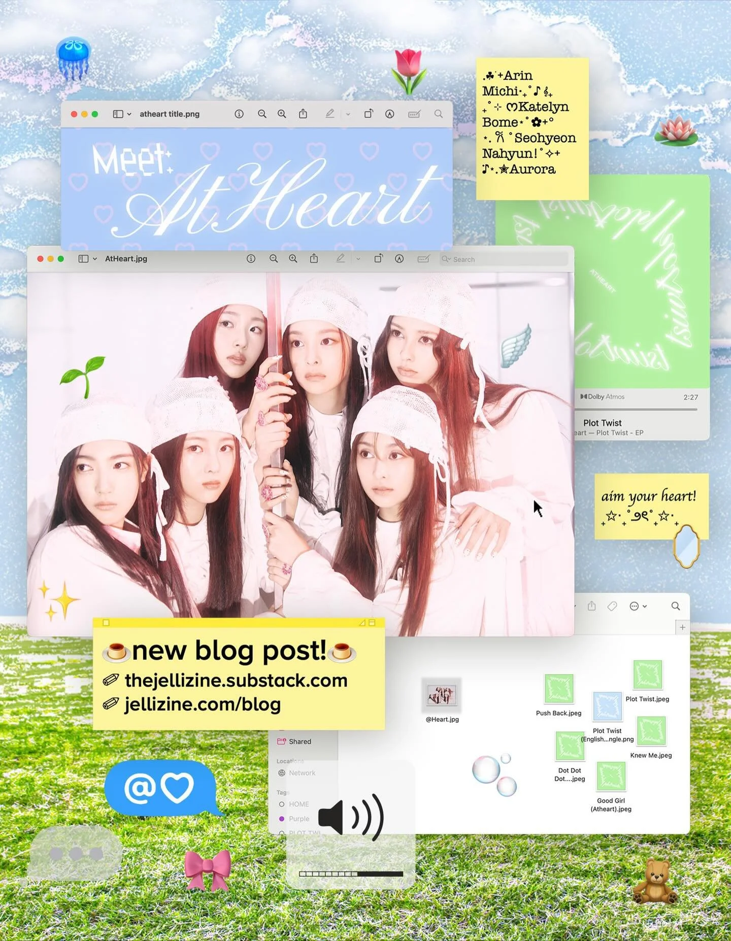 Meet K-Pop&rsquo;s catchiest (and cutest) new girl group, @atheart.titan! Check out our newest blog post (substack.com/@thejellizine) to learn more about this kaleidoscopic group, determined to bring people together through their colorful pop melodie