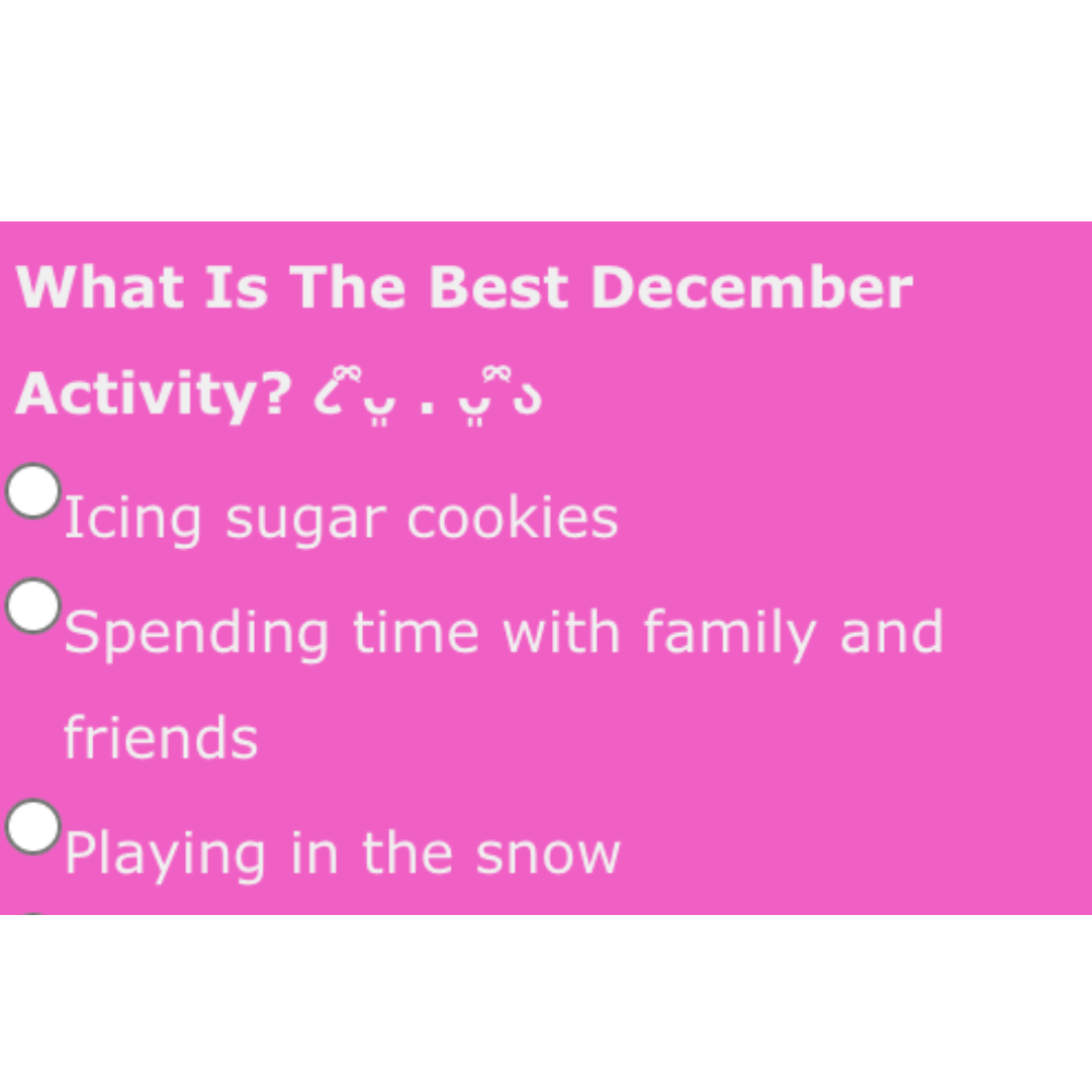 Poll Results: Winter Activities 