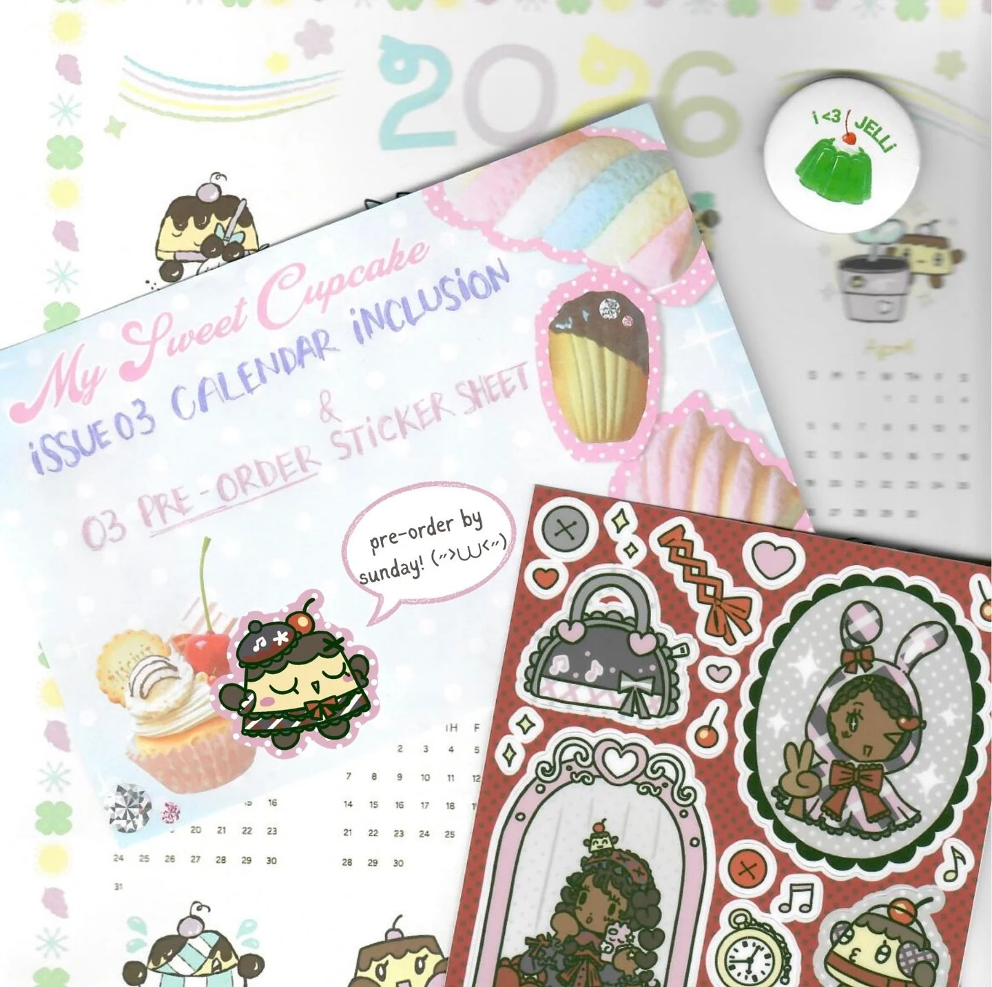 we&rsquo;re so excited to share with you all iSSUE 03&rsquo;s inclusion and pre-order freebie!! 

˖ ݁♬⋆.make sure to put in your pre-order by this Sunday 11:59pm to make the cut off for the sticker sheets!! 

♪ ༘⋆the 2026 calendar will be available t