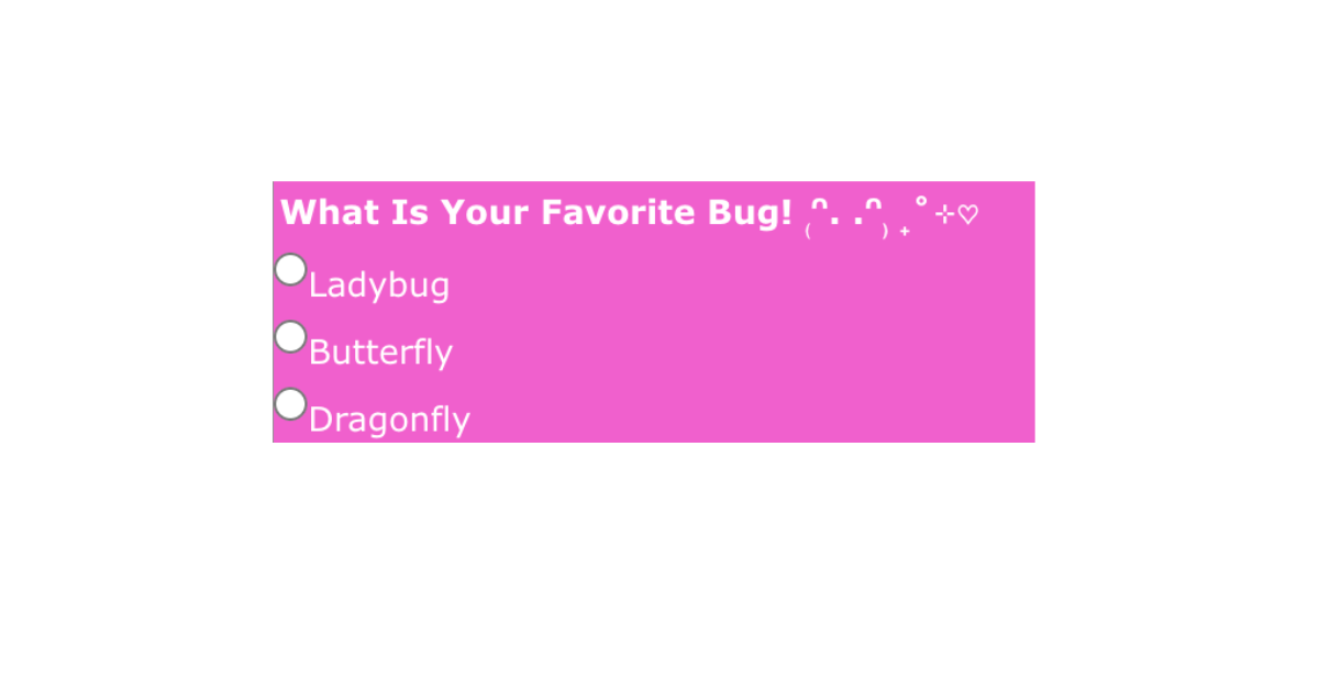 Poll Results: Bugs