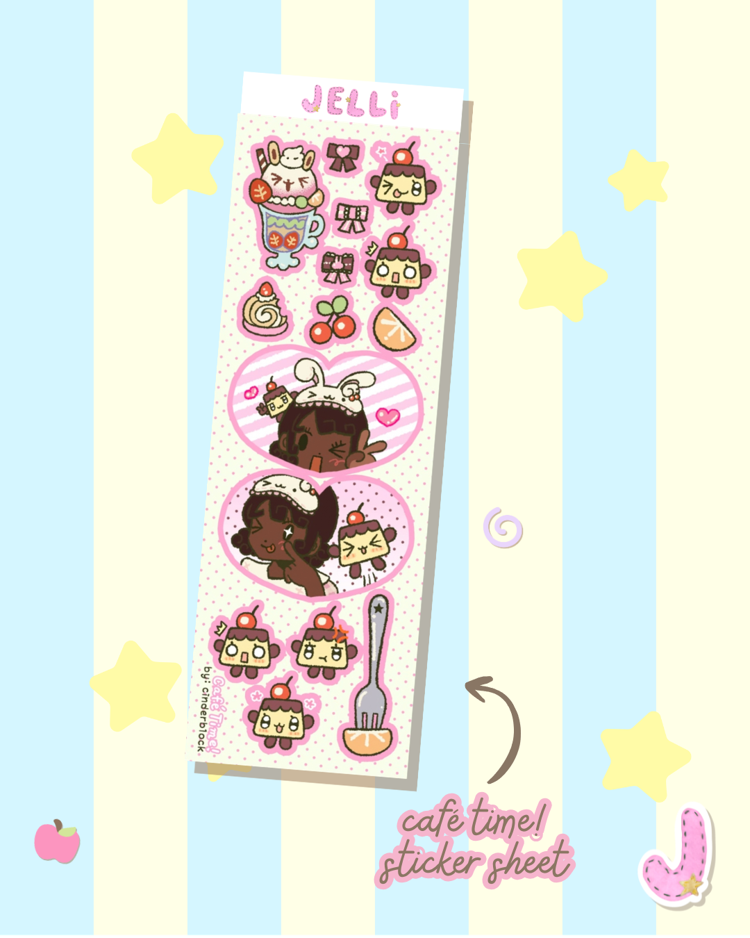 cafe time! sticker sheet