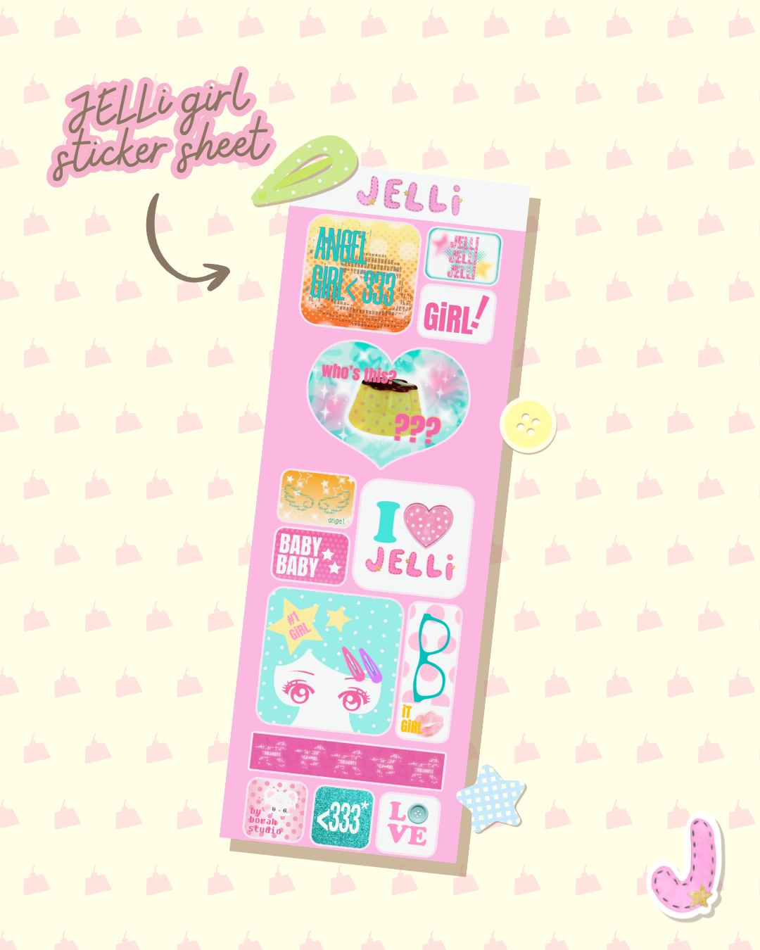 JELLi Girl Sticker Sheet