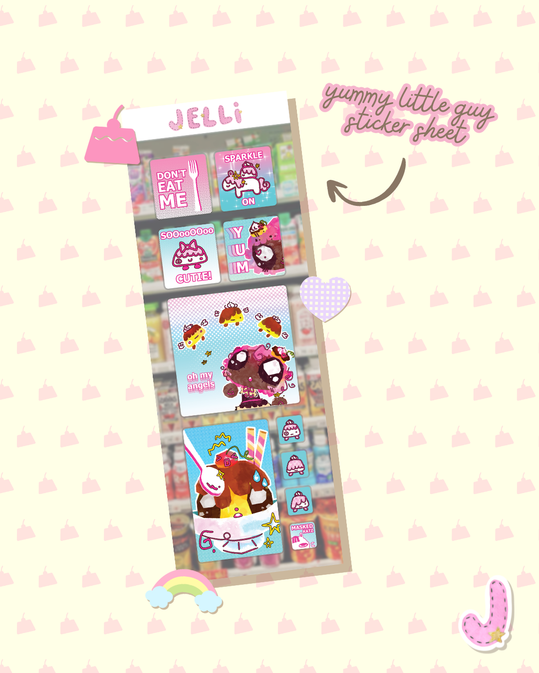 yummy little guy sticker sheet