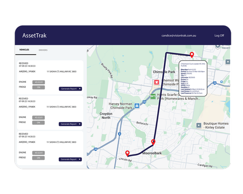 Vision Trak Evidence Dashboard preview
