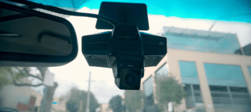 VisionTrak VisionCam AI dashcam mounted in vehicle - Australian fleet safety technology