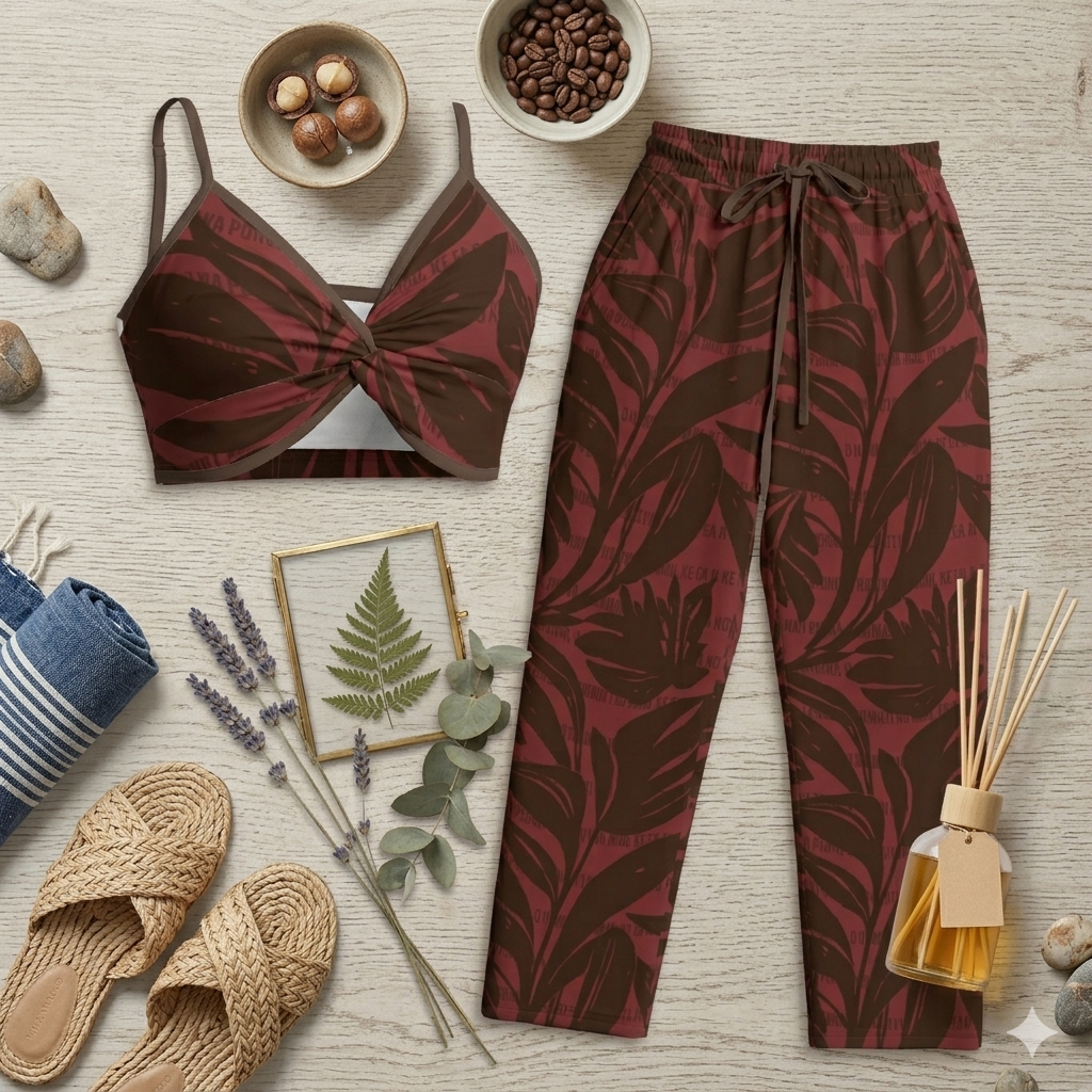 Hānau Hou Exclusive Collection: Ea Two-Piece Pant Set