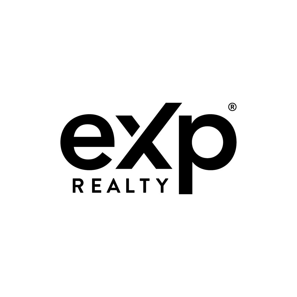 Black and white logo for exp Realty with the words 'exp' in large lowercase letters and 'REALTY' in smaller uppercase letters underneath.