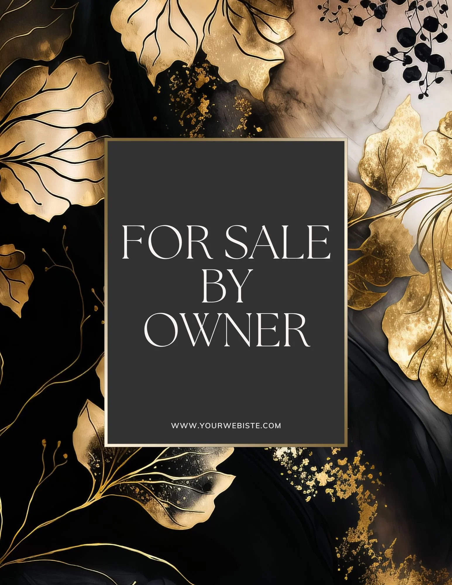 +21 Page FSBO Guide - Gold and Black Marble - The Uma Collection