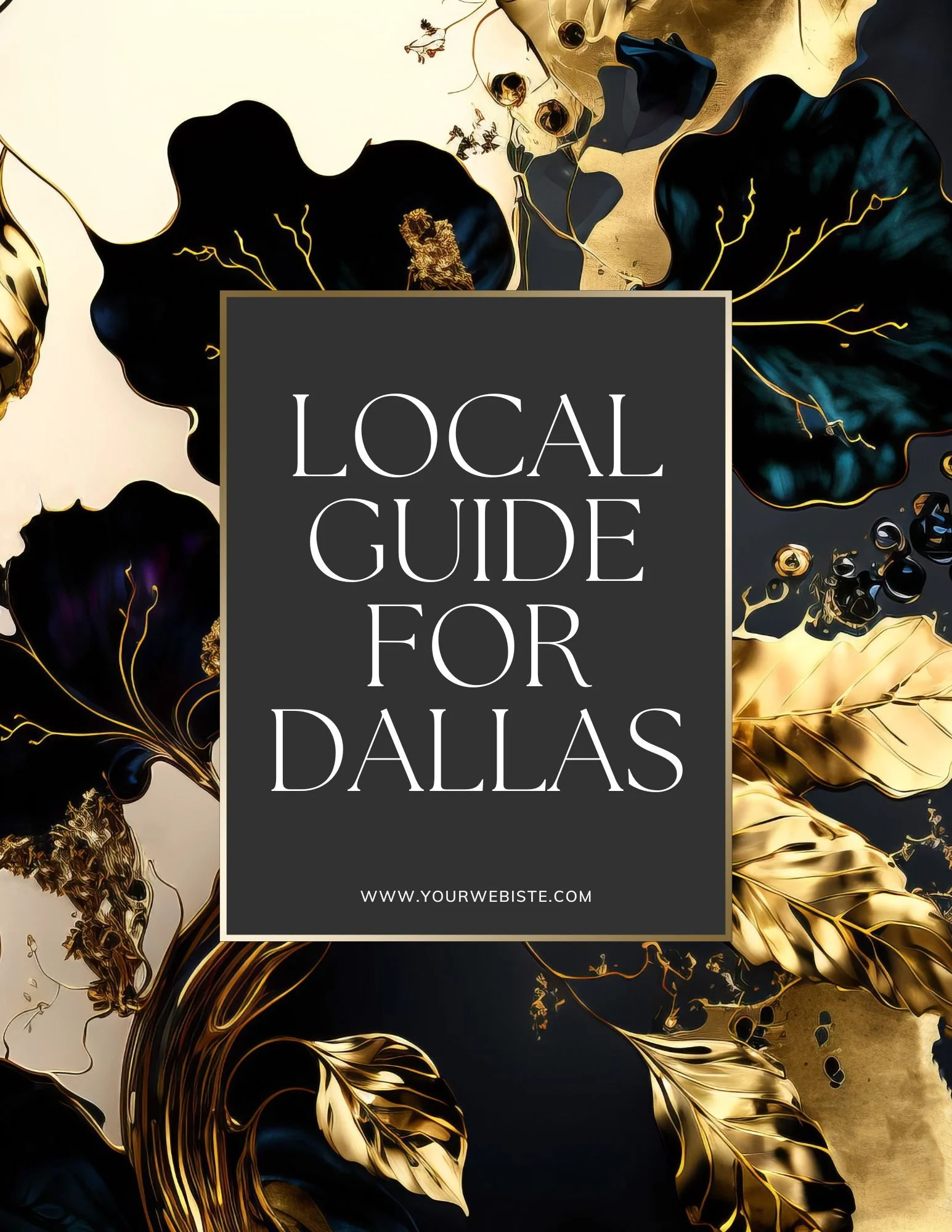 +30 Page Local Guide - Gold and Black Marble - The Uma Collection
