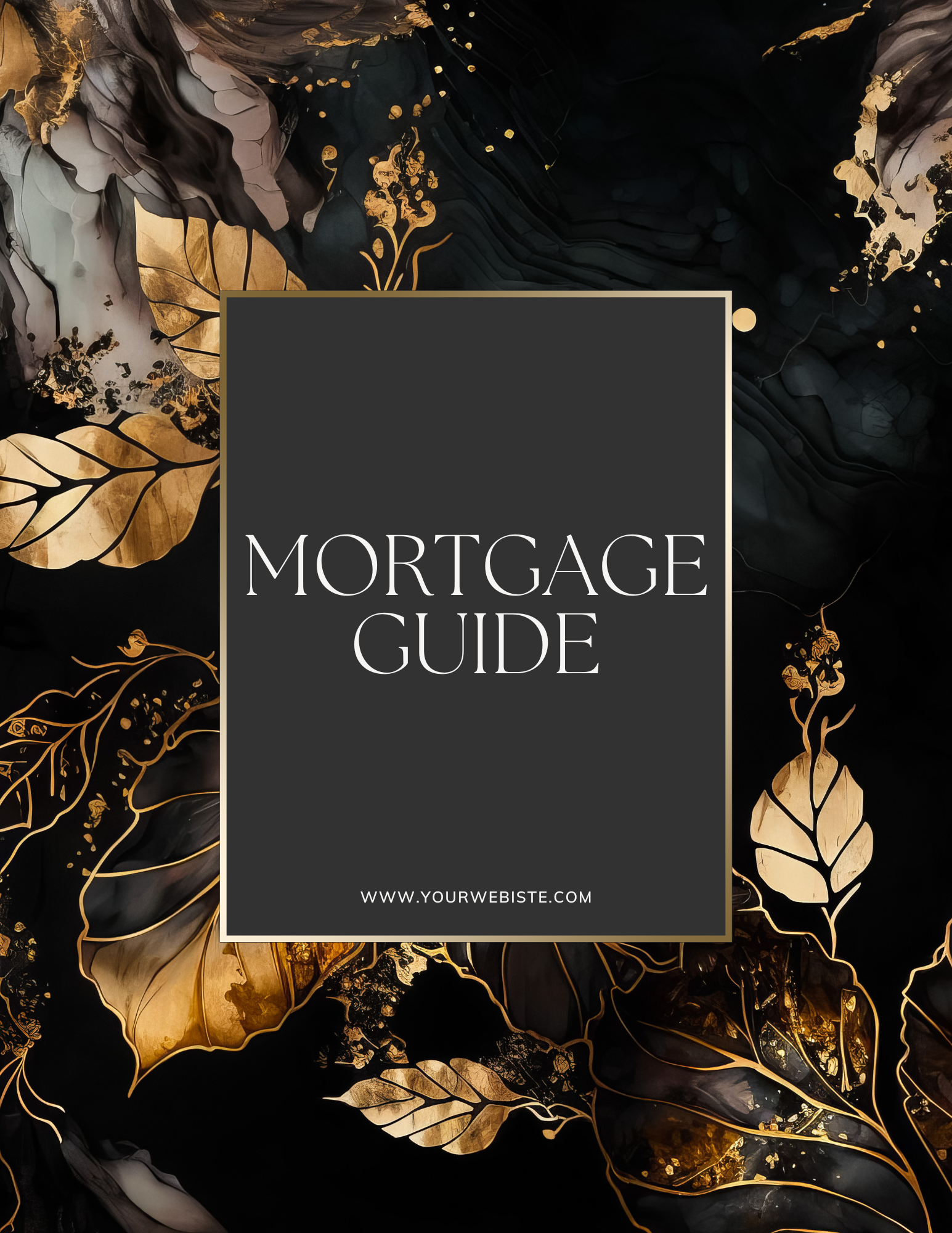 +15 Page Mortgage Guide - Gold and Black Marble - The Uma Collection