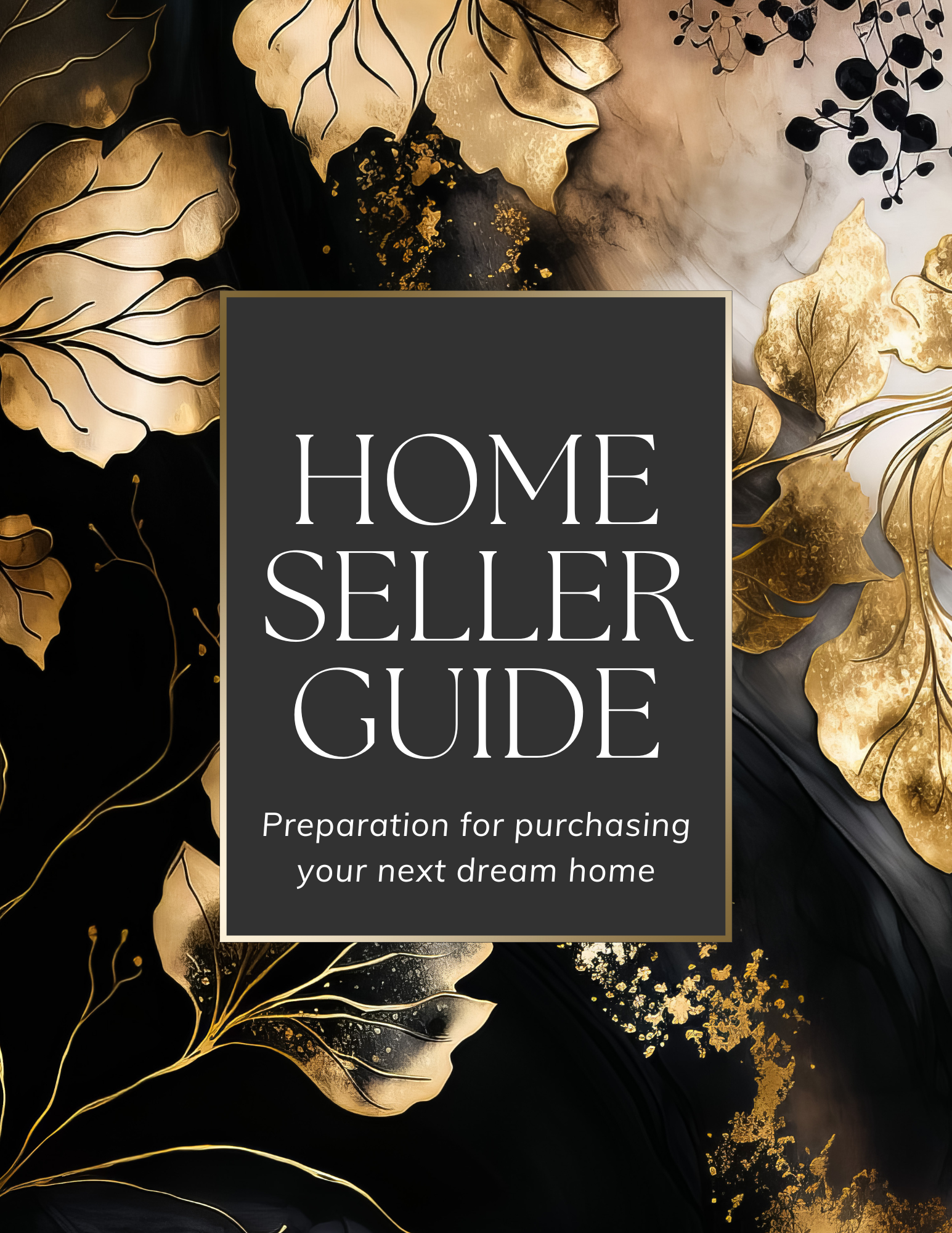 +30 Page Home Seller Guide - Gold and Black Marble - The Uma Collection