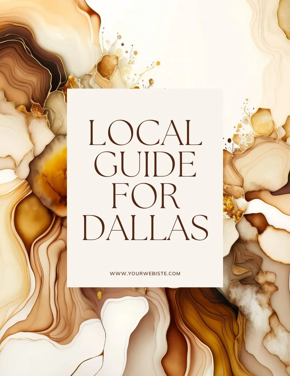+30 Page Local Guide - Brown and Beige Marble - The Uma Collection