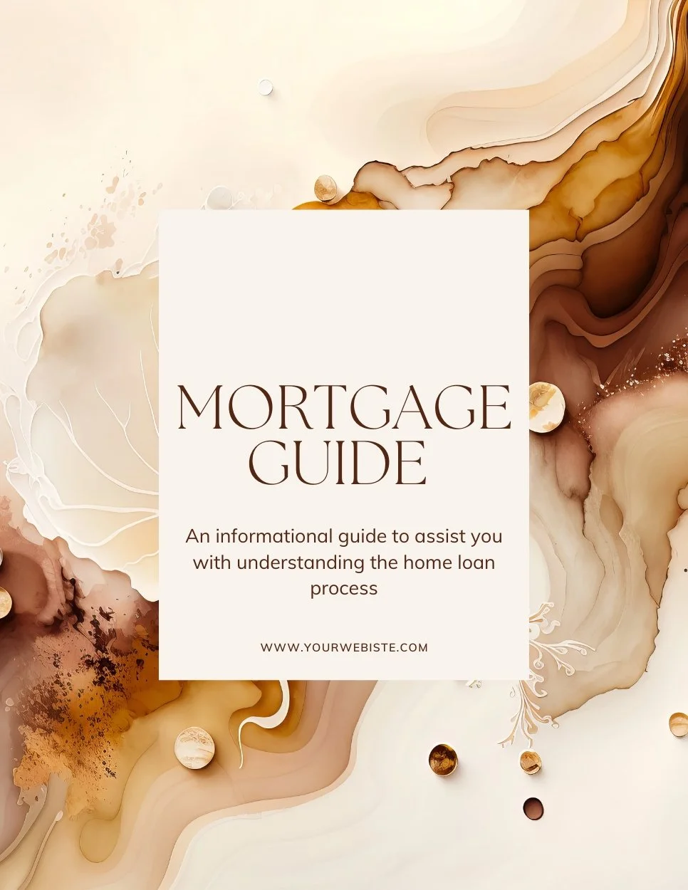 +15 Page Mortgage Guide - Brown and Beige Marble - The Uma Collection
