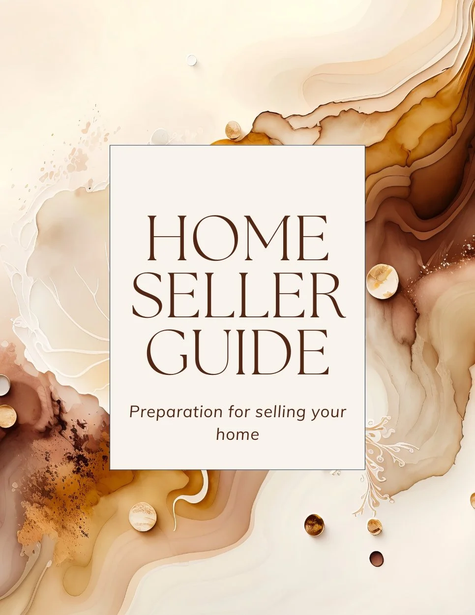 +30 Page Home Seller Guide - Brown and Beige Marble - The Uma Collection