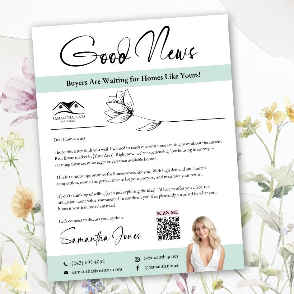 Printable Prospecting Letter - Spring - The Ola Collection